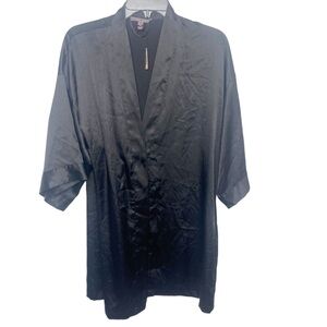 Victorias Secret black satin robe size XS/S missing the belt